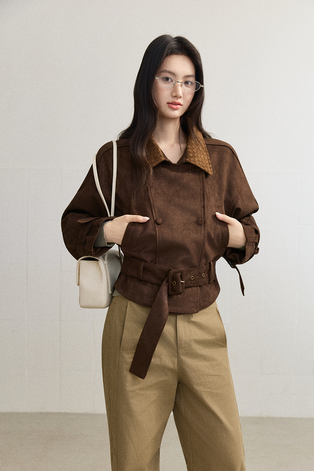 Coat+Belt for Women MISHOW