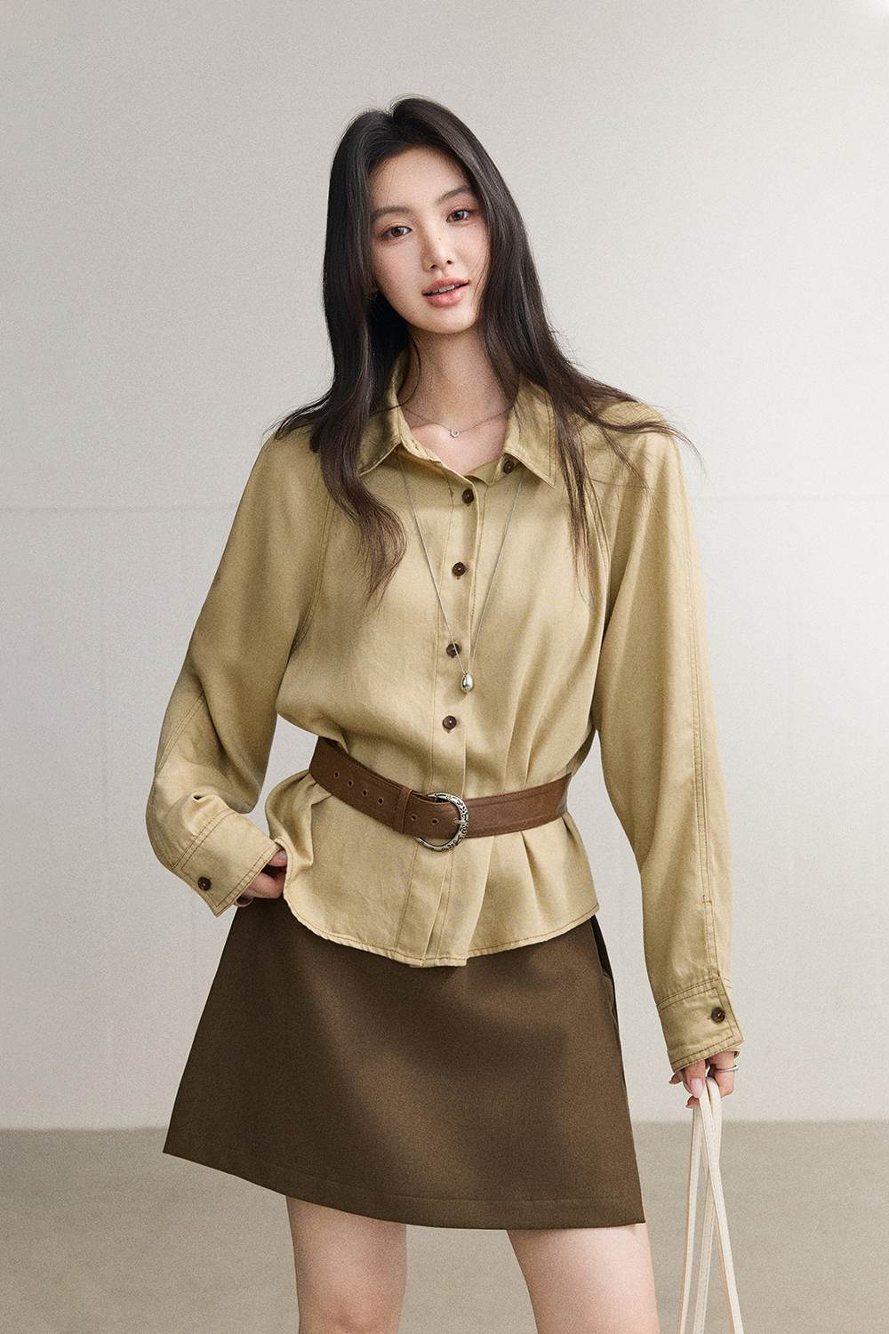 Shirts+Belt for Women MISHOW