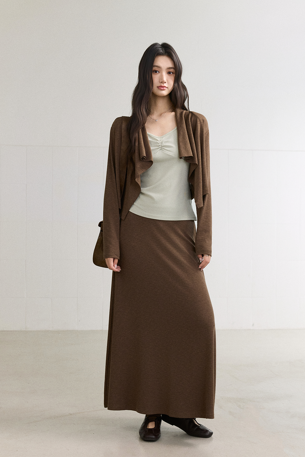 Spaghetti Strap Top + Coat + Skirt Set MISHOW