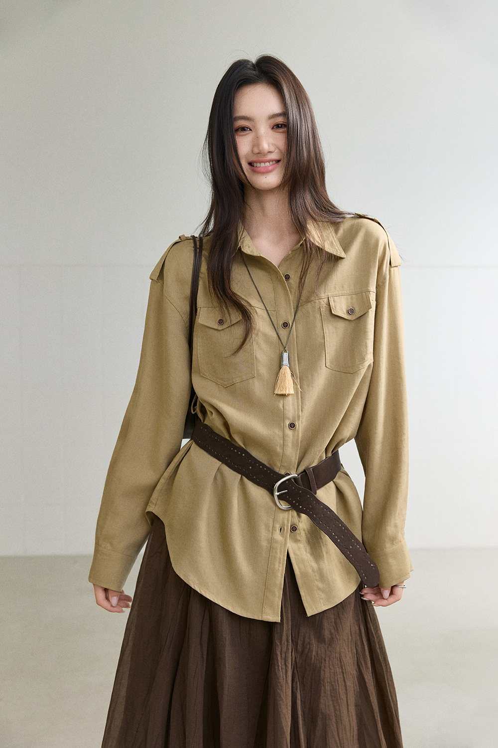 Shirts+Belt for Women MISHOW