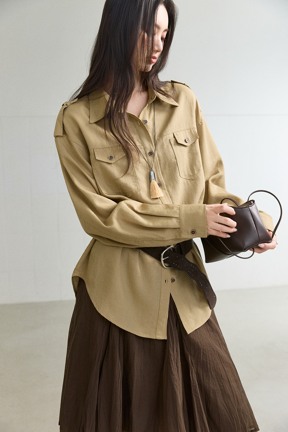 Shirts+Belt for Women MISHOW