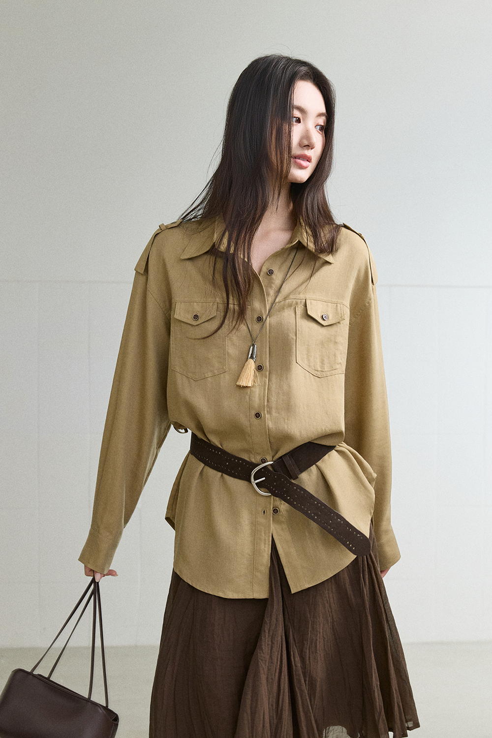 Shirts+Belt for Women MISHOW