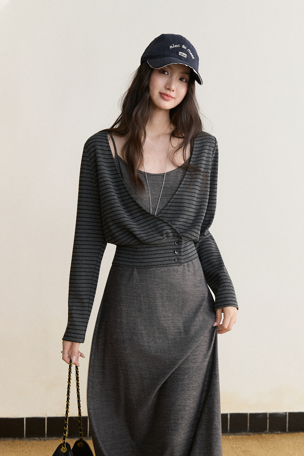 Knit Shirt and Skirt Set MISHOW