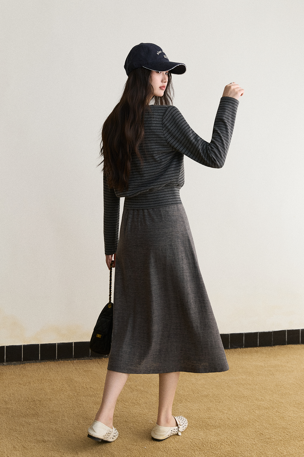 Knit Shirt and Skirt Set MISHOW