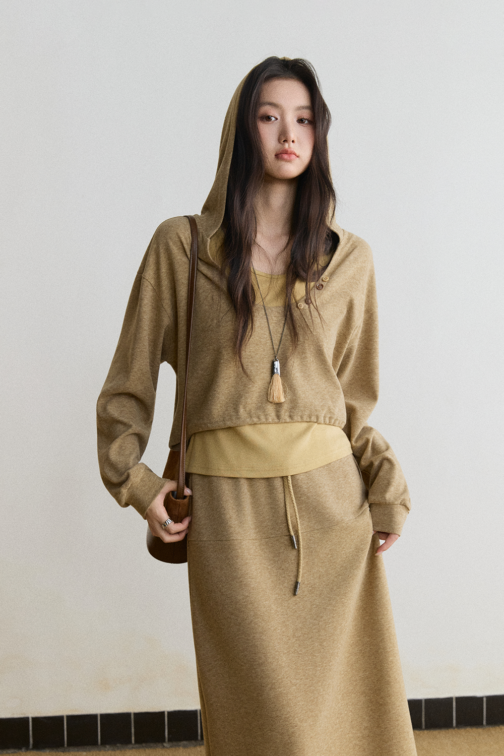 Knit Shirt and Skirt Set MISHOW