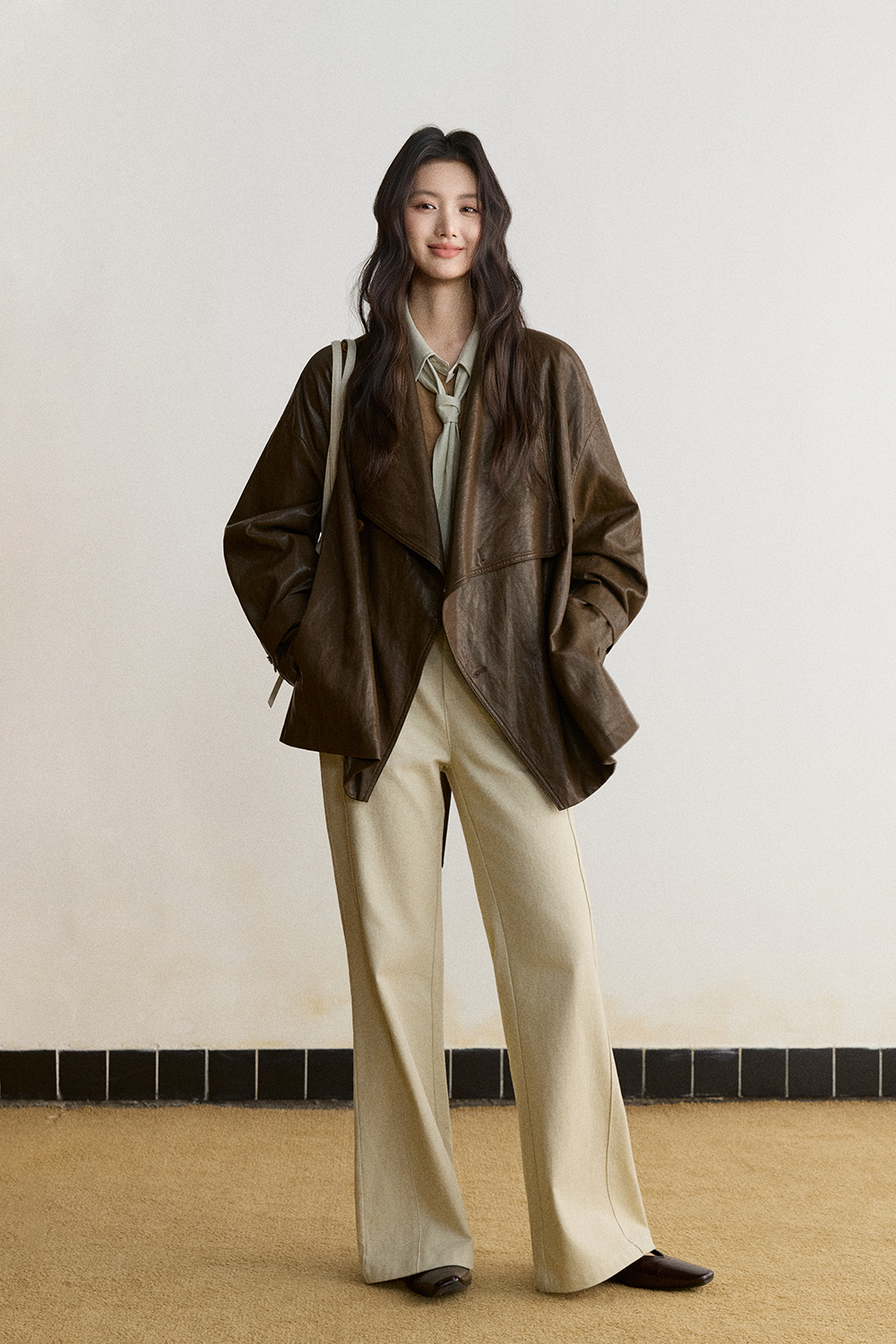 Trench Coat+Belt for Women MISHOW