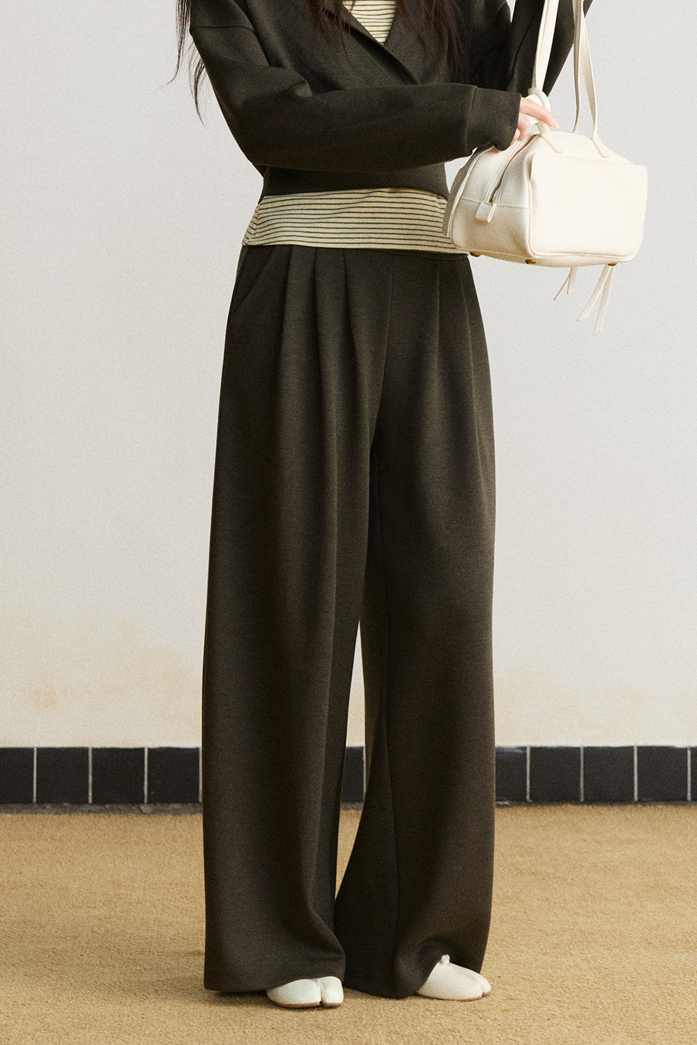 Spaghetti Strap Top + Coat + Pant Set MISHOW