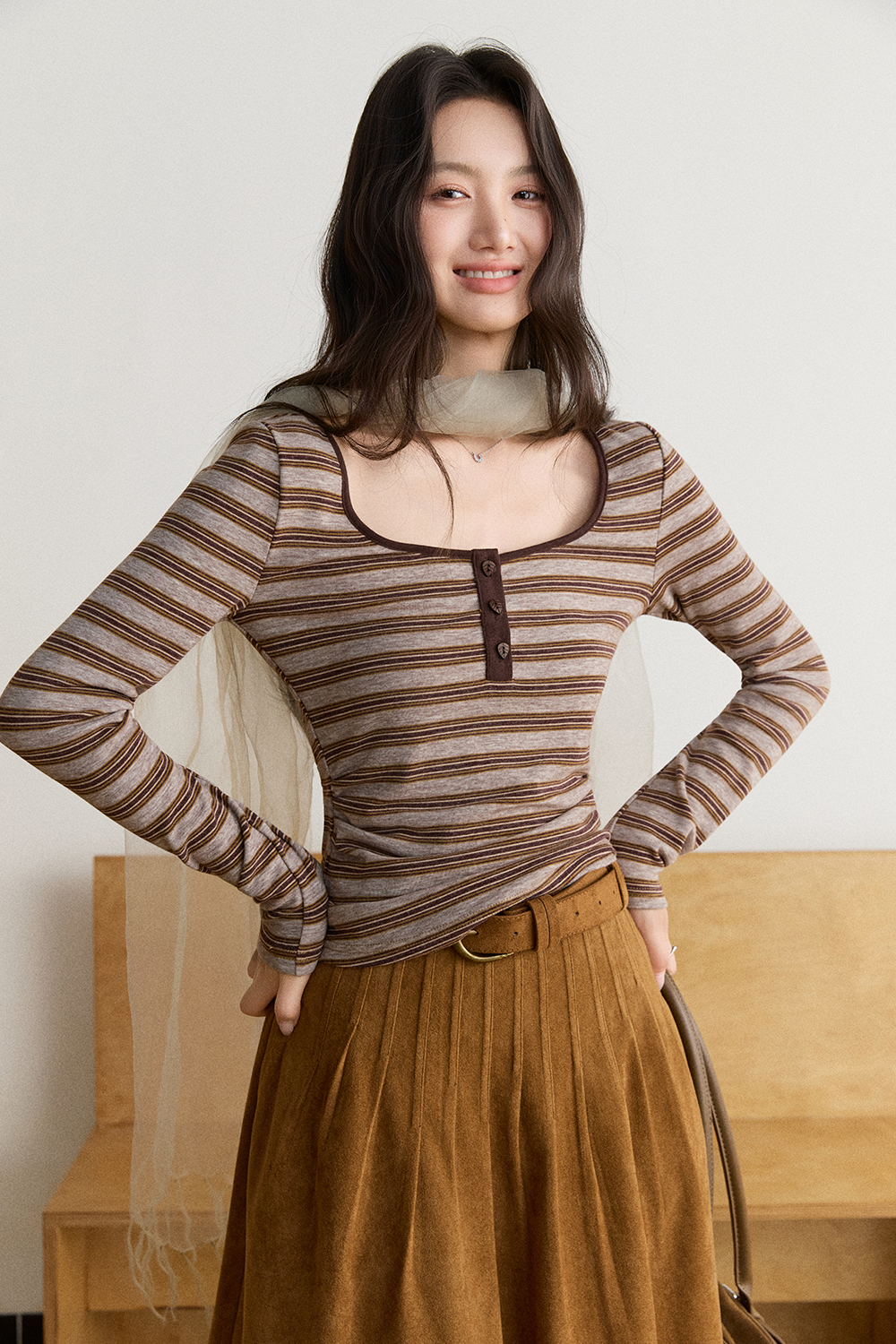 Long Sleeve T-shirt for Women MISHOW