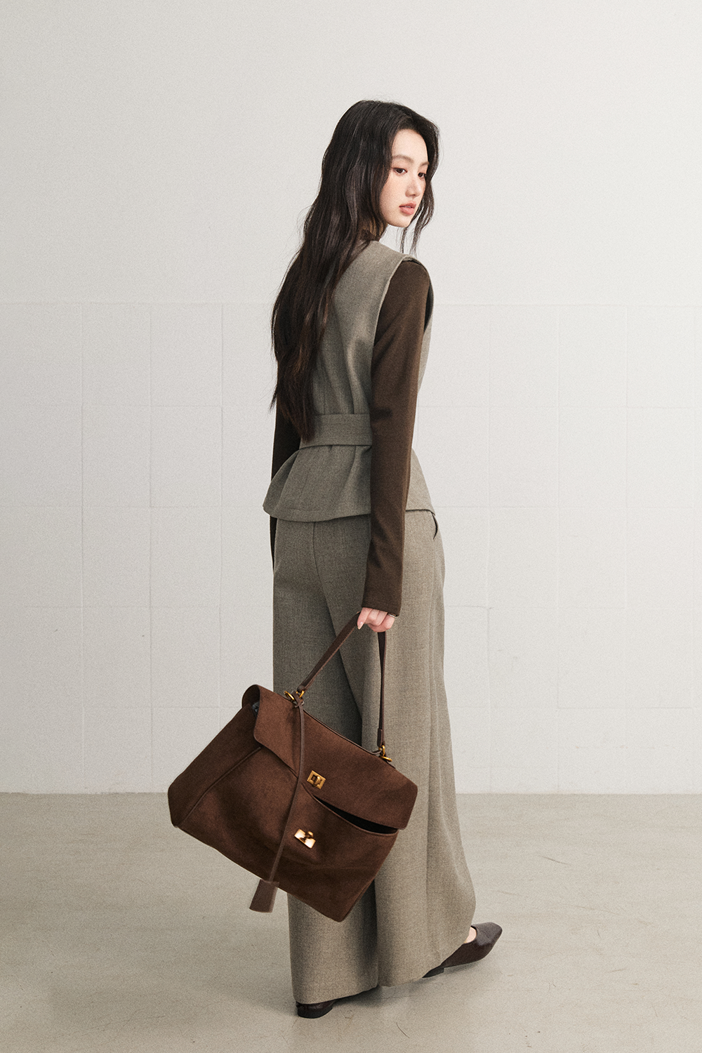 Vest+Knit Shirt+ Pant Set MISHOW