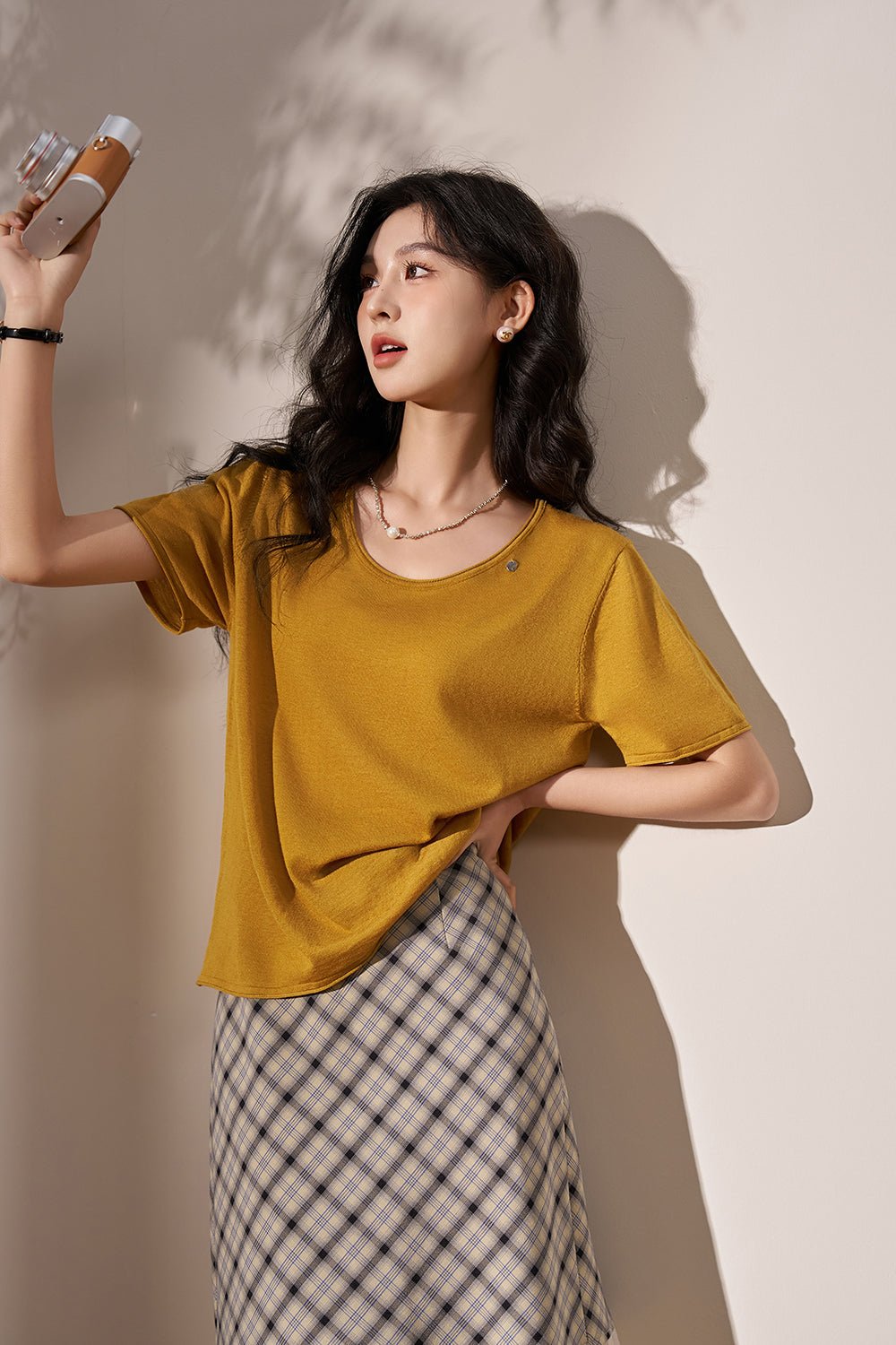 Knit T-shirt for Women - Mishow