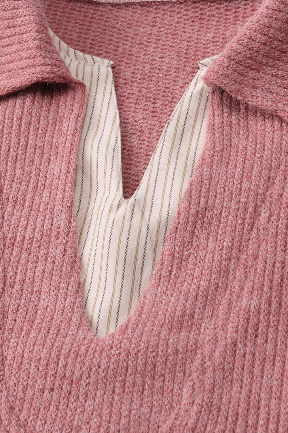 Kemeja Rajutan Dua Potong Palsu untuk Wanita