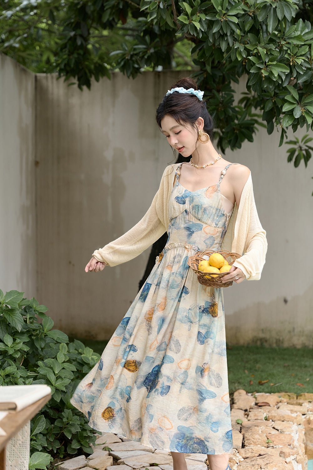 Women's Floral Maxi Spaghetti Strap Dress