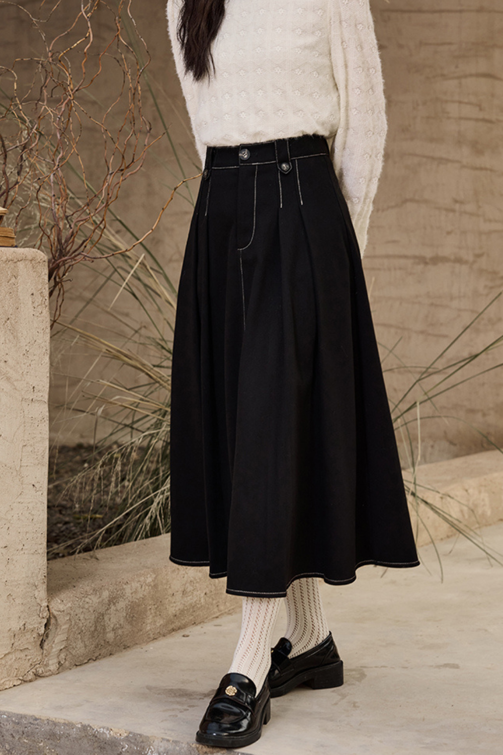 A Line Maxi Skirt for Women