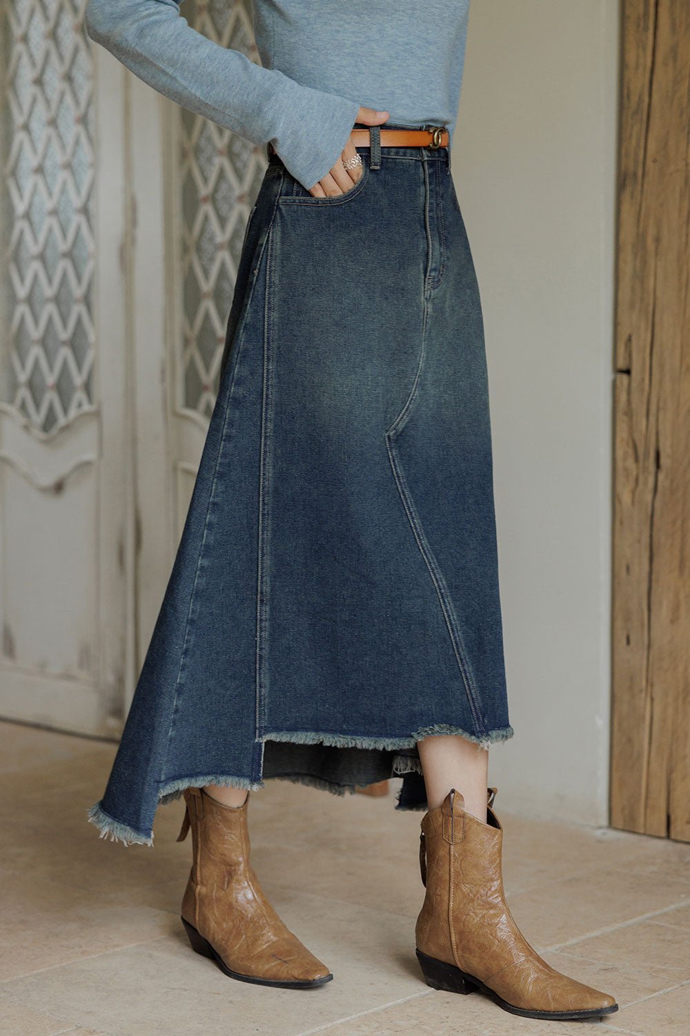 A Line Maxi Skirt for Women