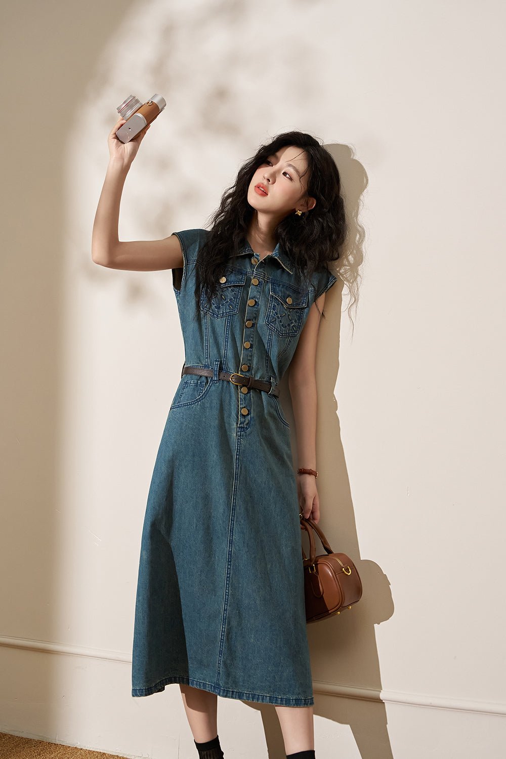 Maxi Denim Dress for Women