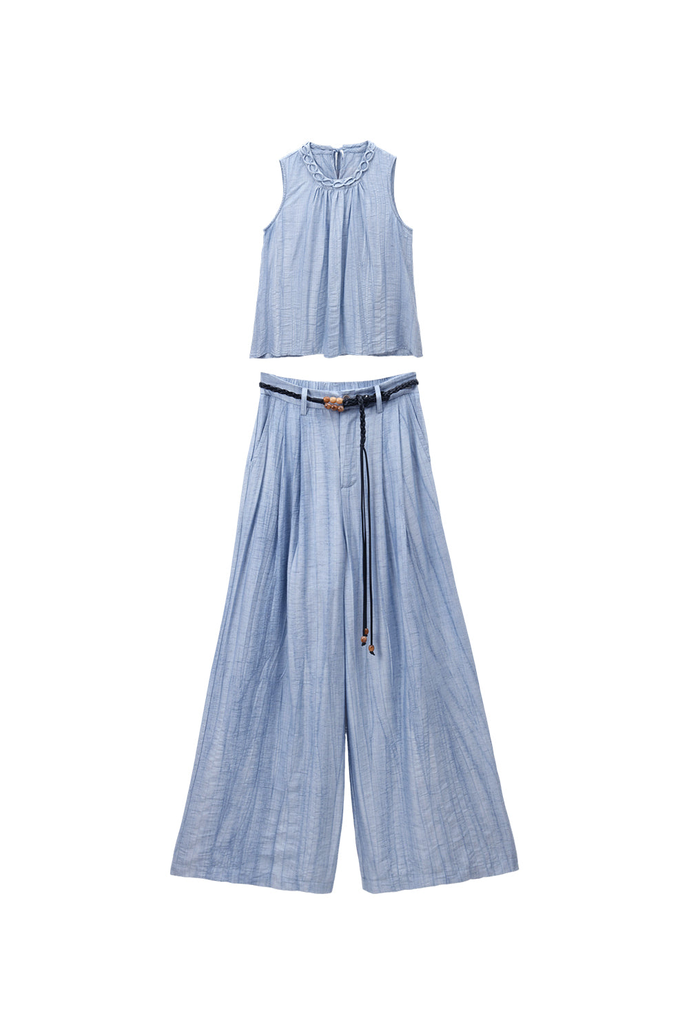 Blouse and Pant Set+Belt