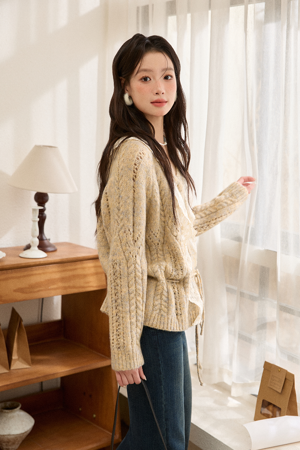 여성용 니트 셔츠