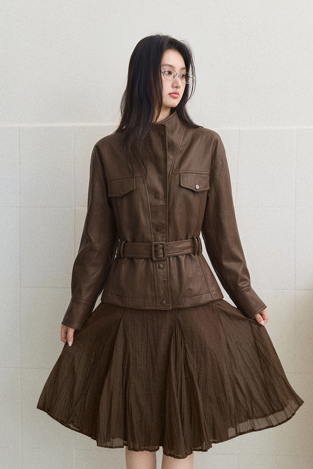 Coat+Belt for Women MISHOW