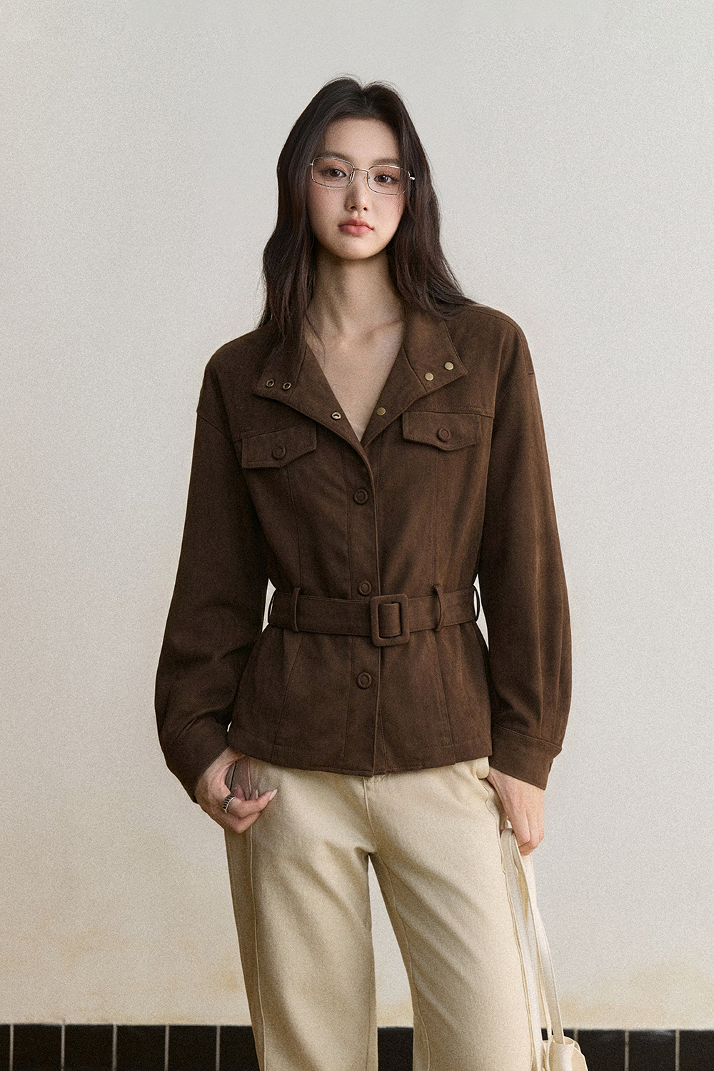 Coat+Belt for Women MISHOW