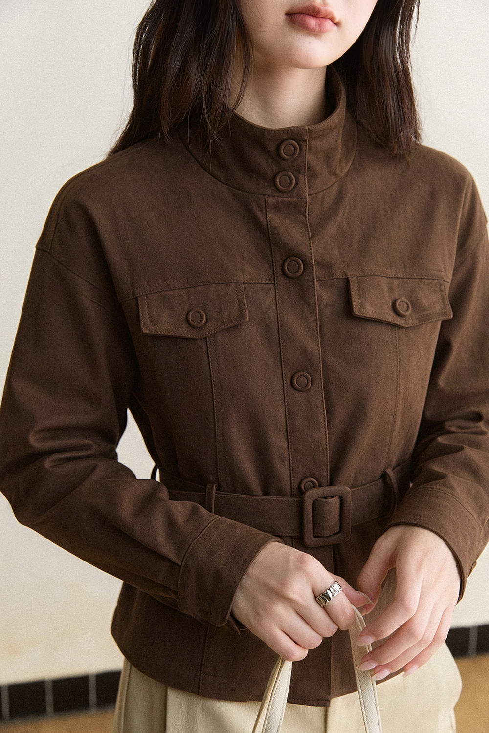 Coat+Belt for Women MISHOW