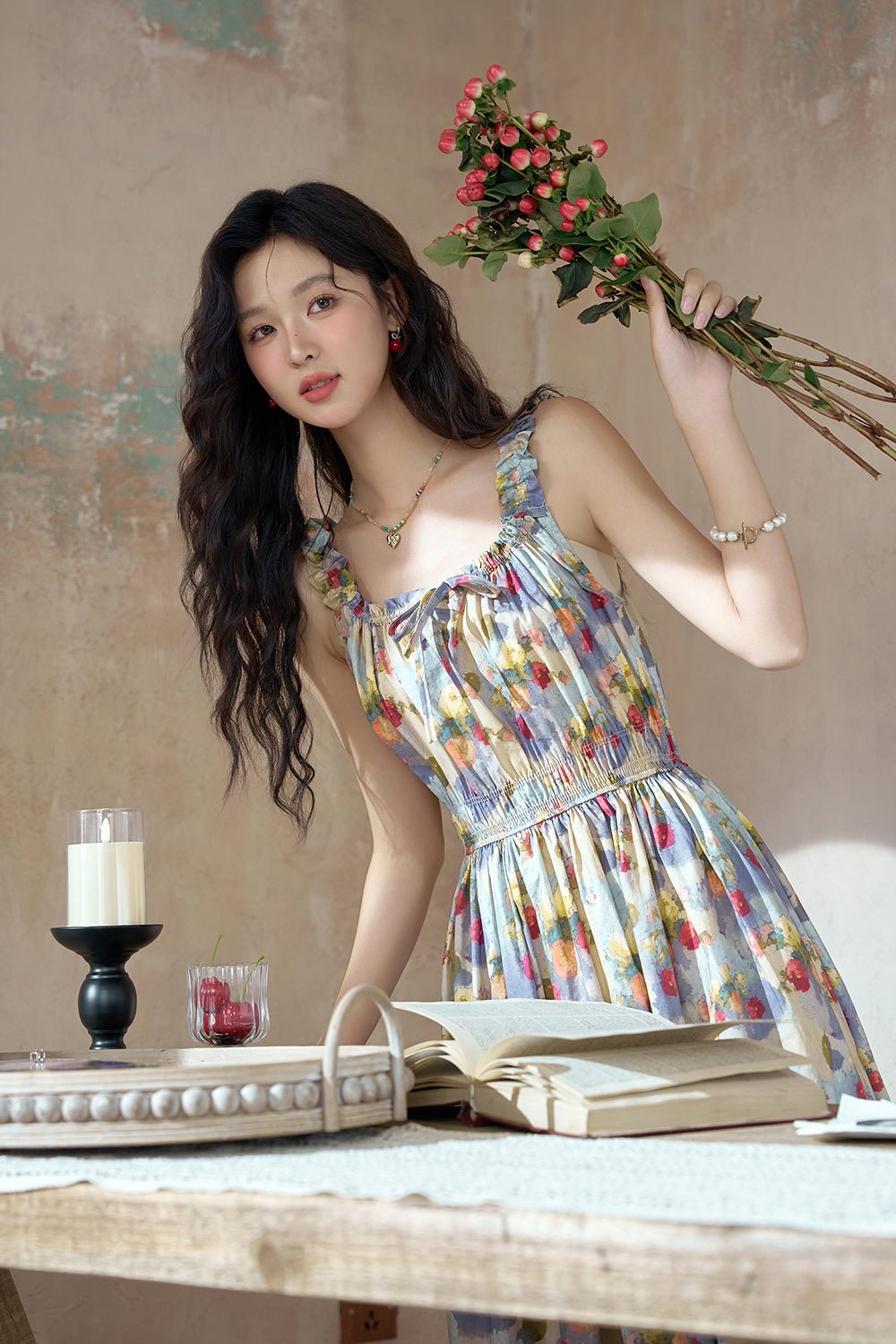 Maxi Floral Spaghetti Strap Dress for Women