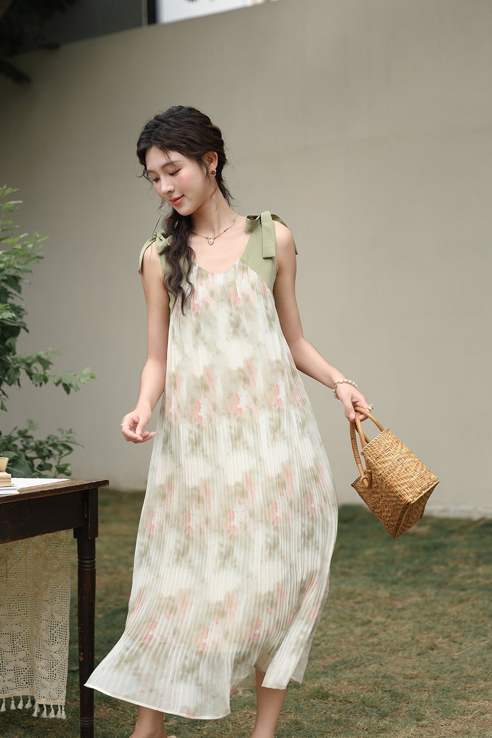 Floral Maxi Spaghetti Strap Dress for Women