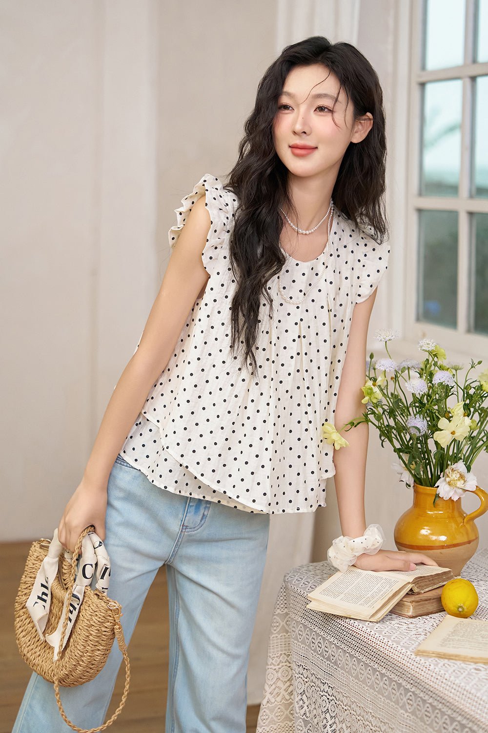 Polka Dot Blouse for women