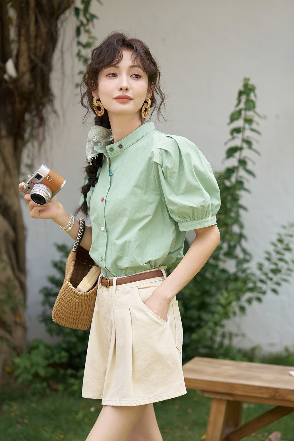 Puff Sleeve Blouse for Women