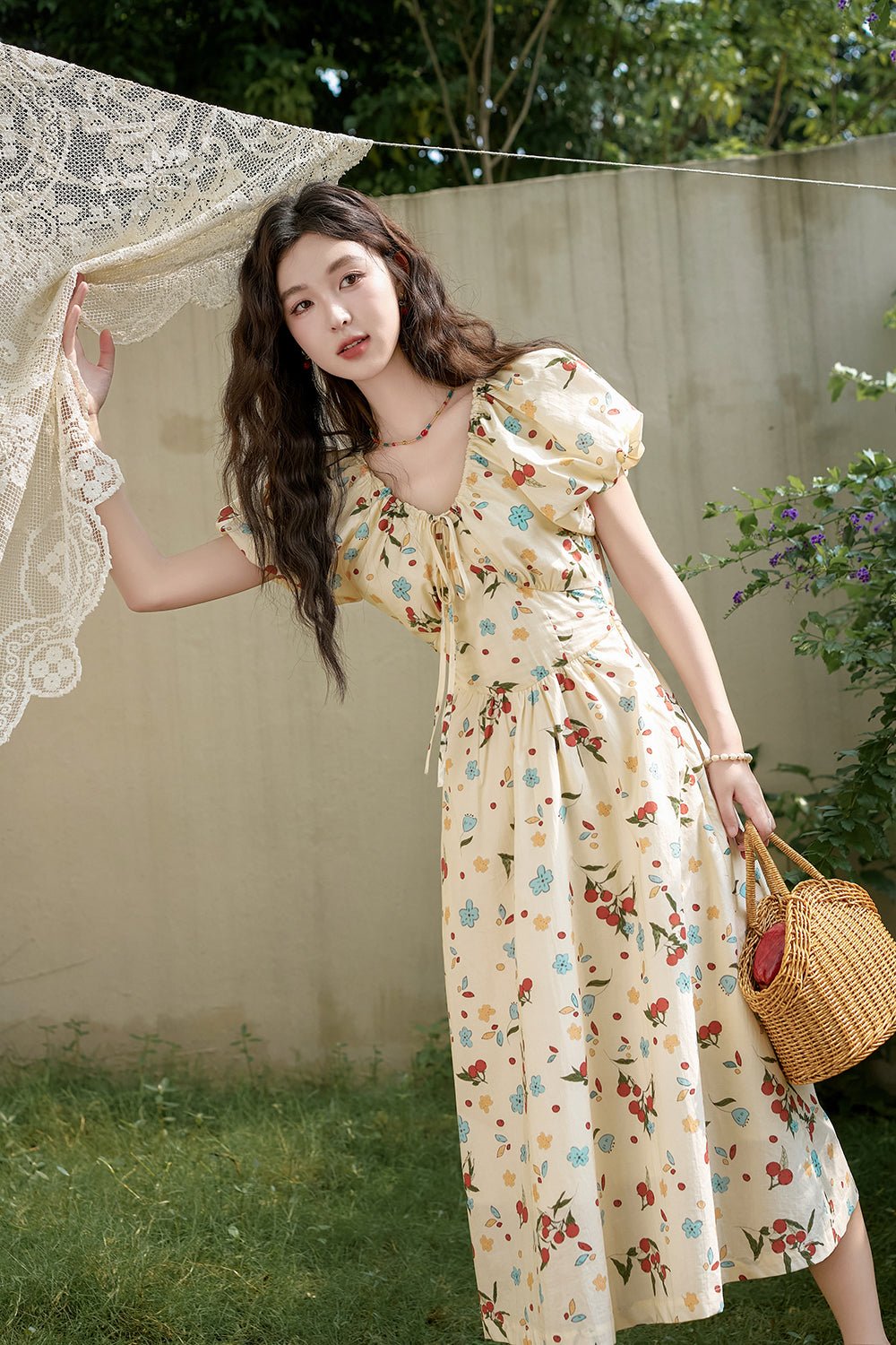 A-line Floral Maxi Dress for Women