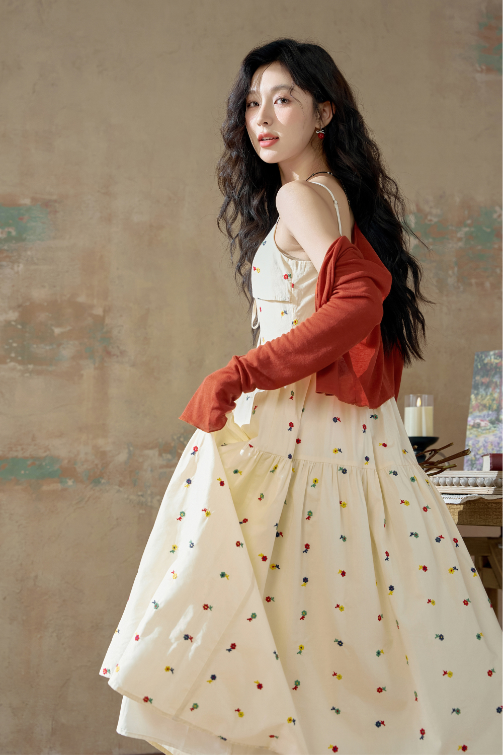 女性のためのマキシスパゲッティストラップドレス