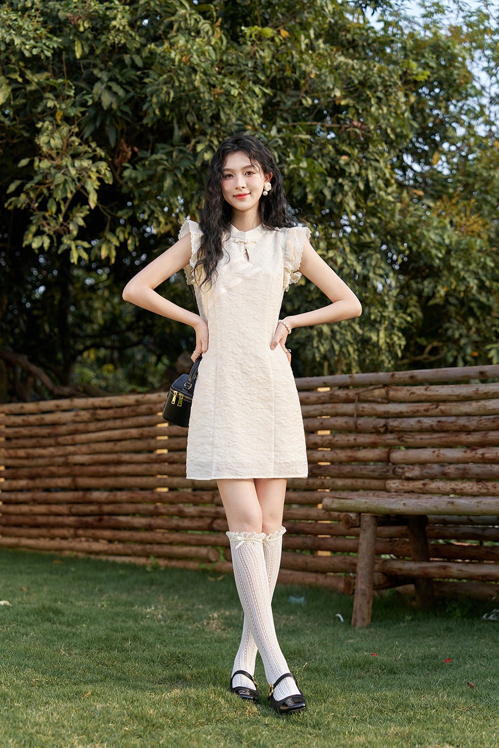 Flying Sleeve Mini Dress for Women - Mishow