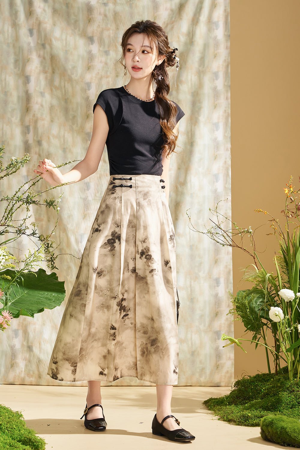 A Line Maxi Skirt for Women