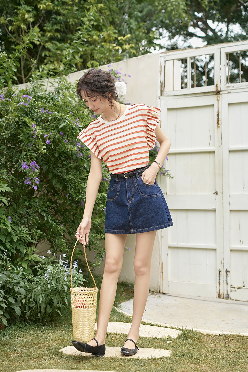 Red Stripe T-shirt for Women