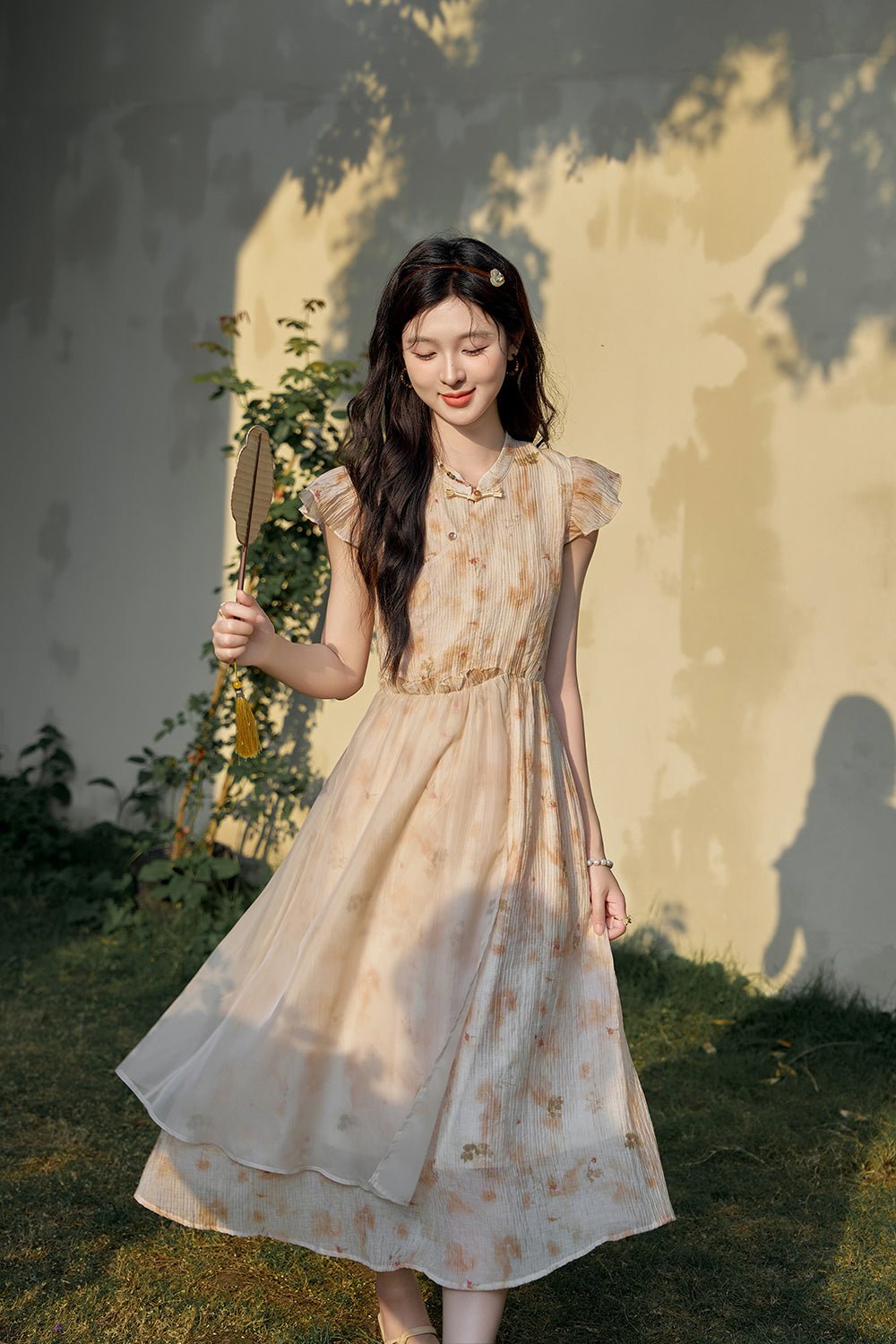 A-line Printing Maxi Dress for Women