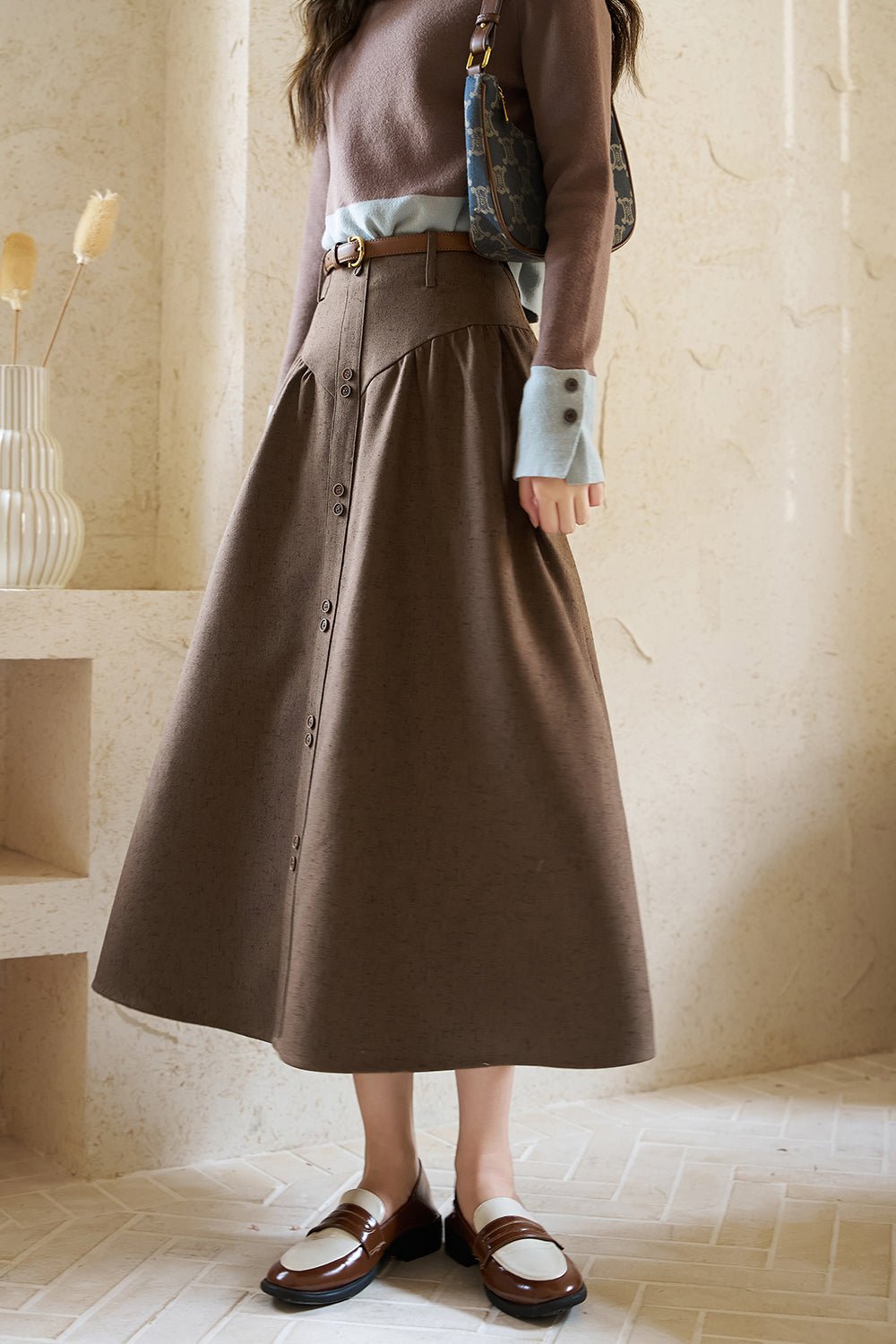 A Line Maxi Skirt for Women