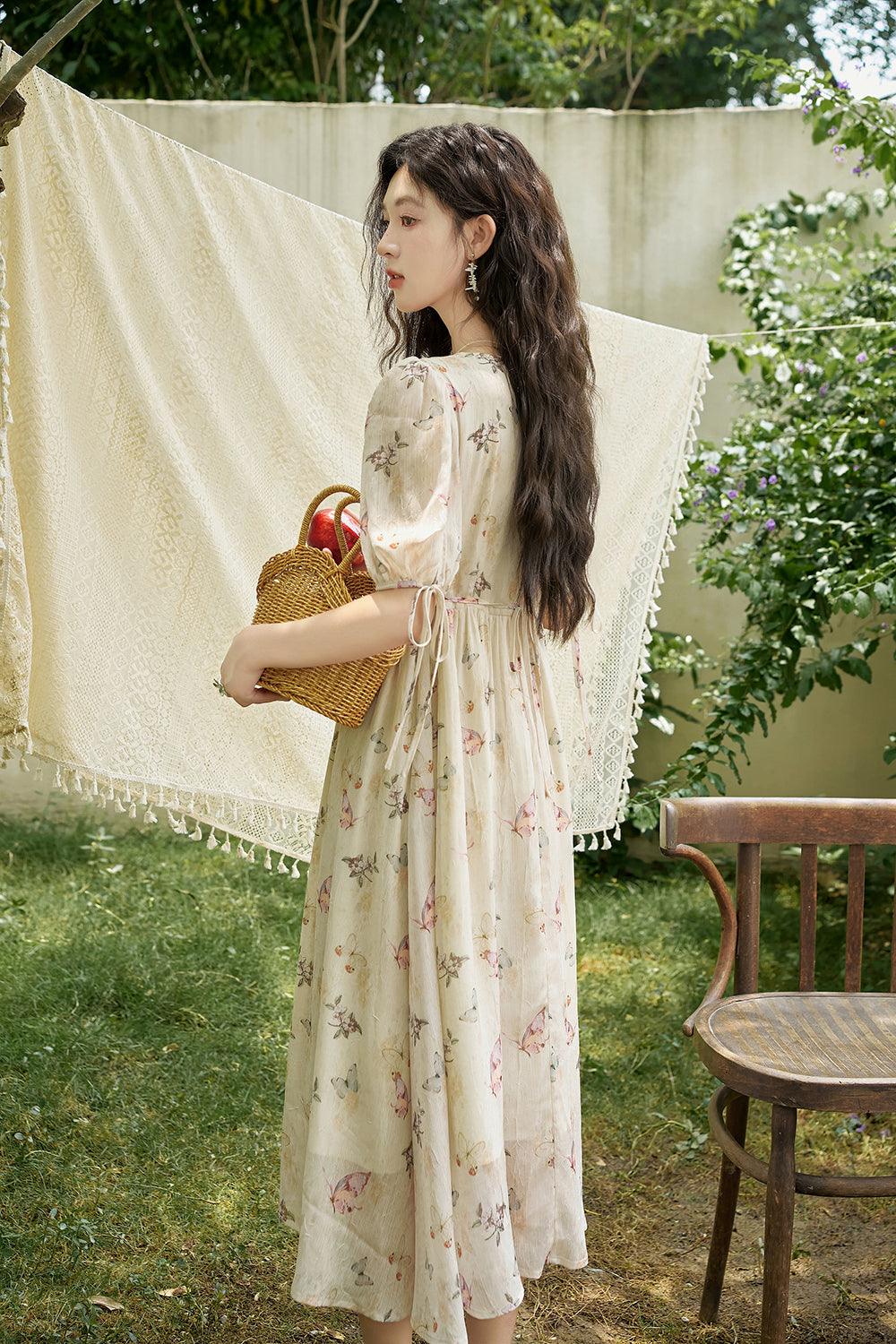 Women Elegant Floral Maxi Dress - Mishow