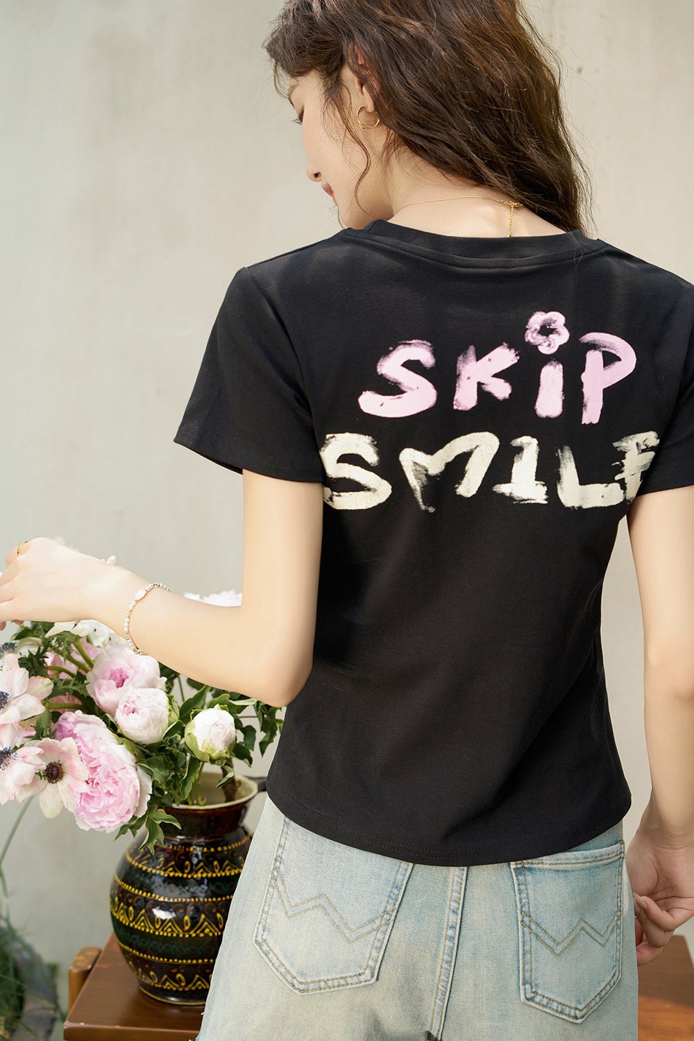 Letter Print T-shirt for Women