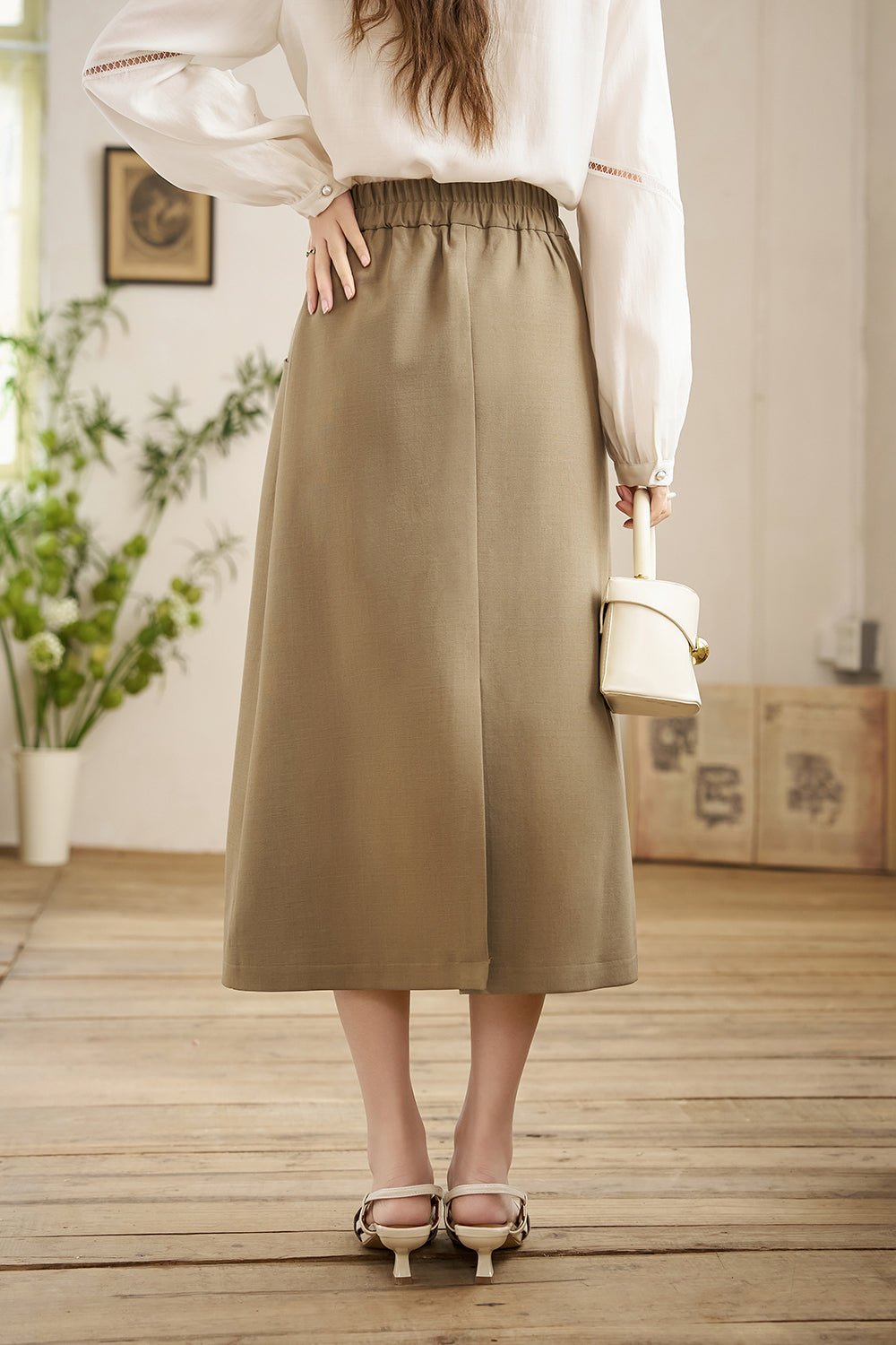 A Line Maxi Skirt for Women