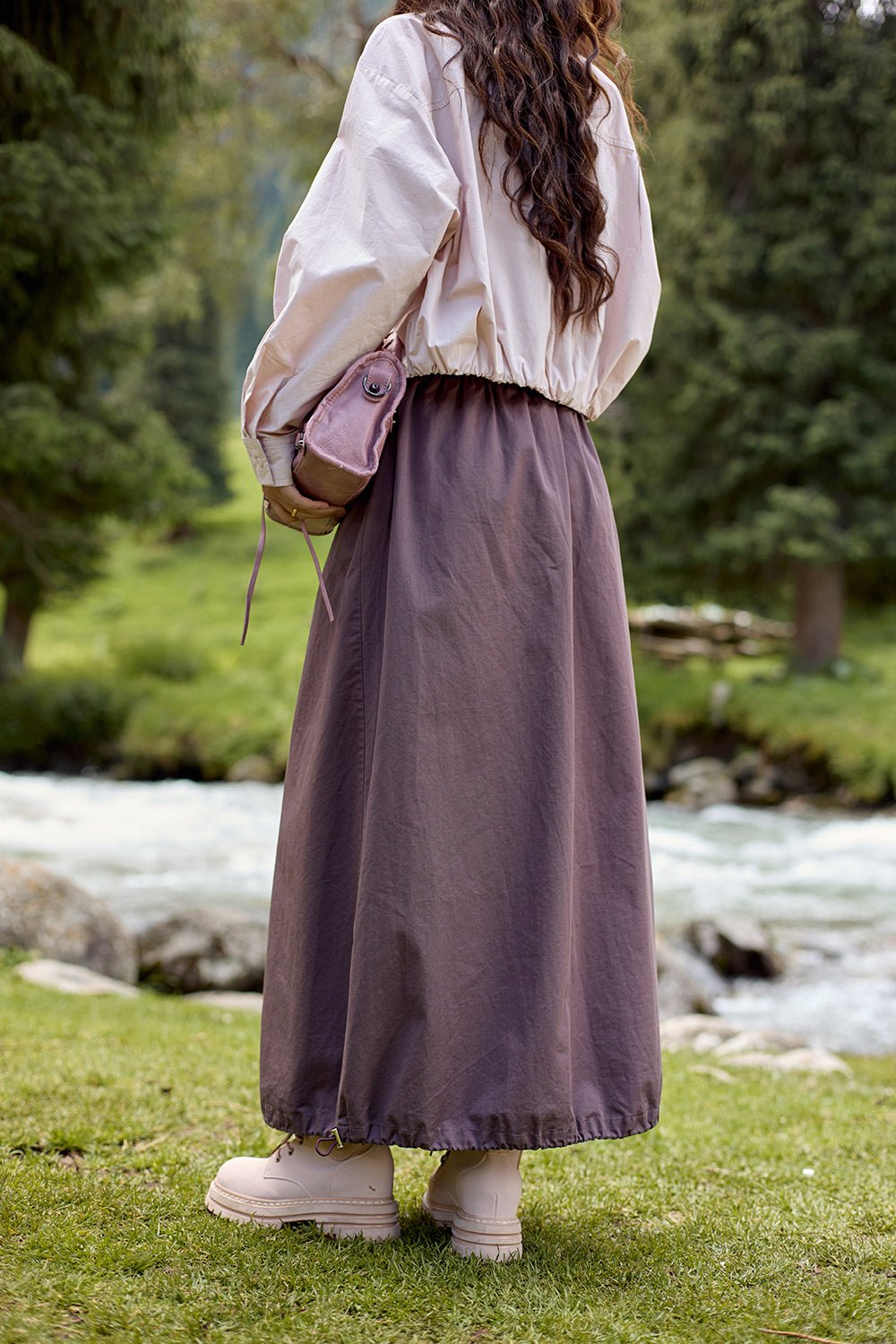 A Line Maxi Skirt for Women