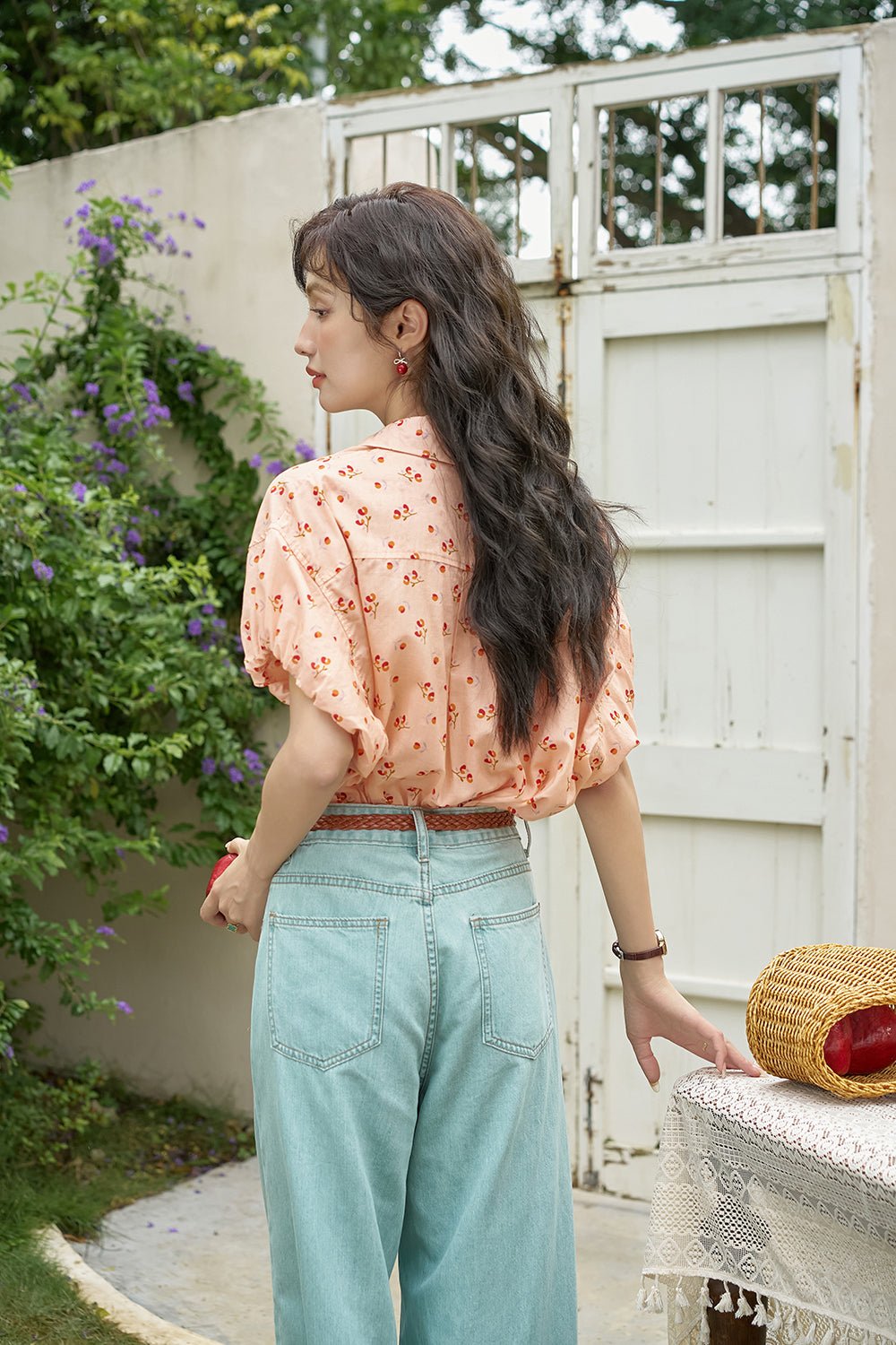 Women's Floral Puff Sleeve Shirt