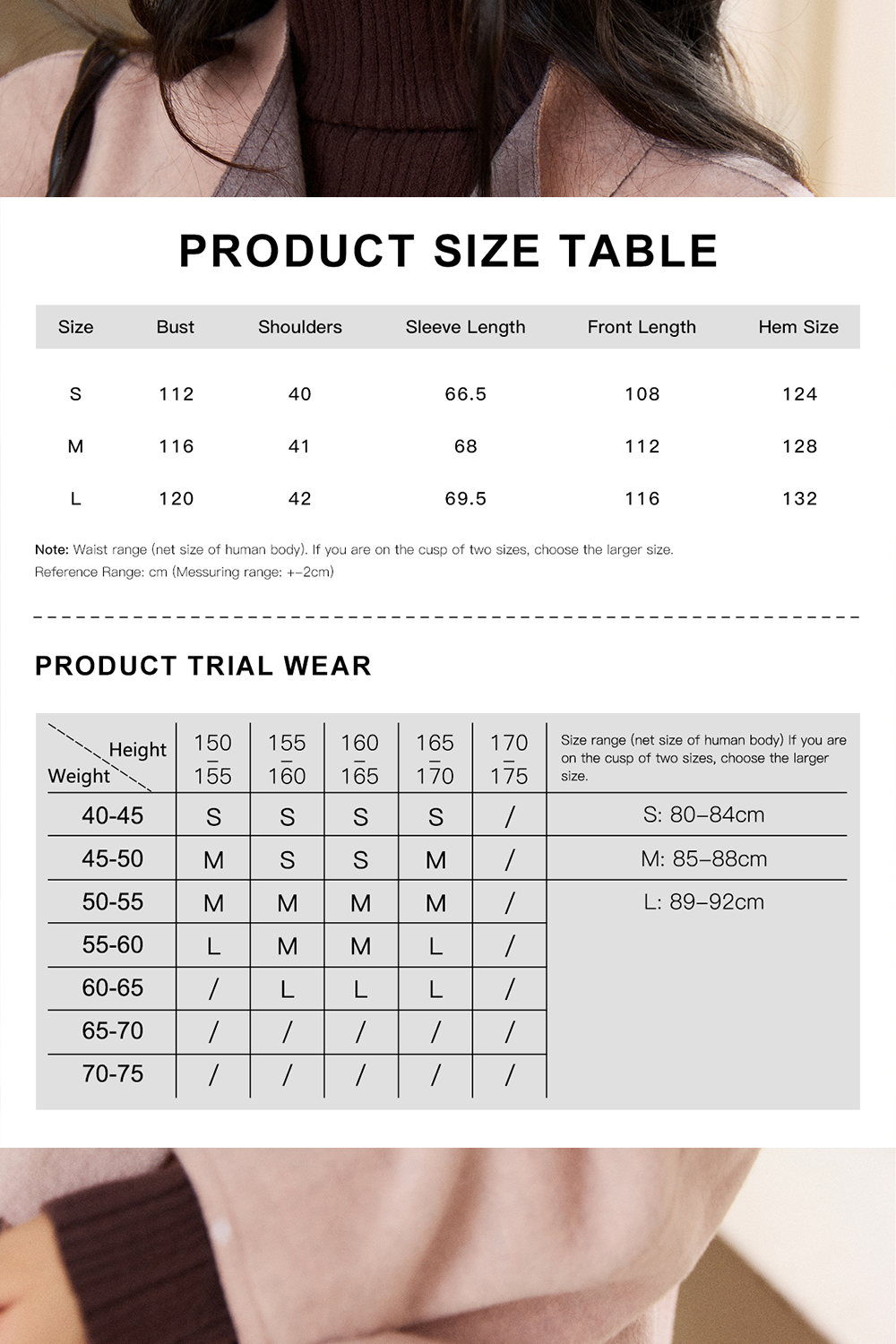 Mantel Wol + Syal untuk Wanita