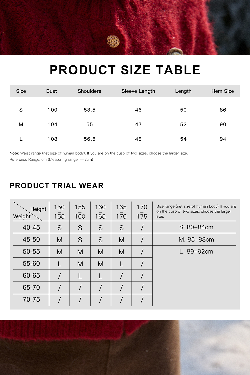 Knit Shirt and Furry Sleeve Cuffs Set Separately Sold