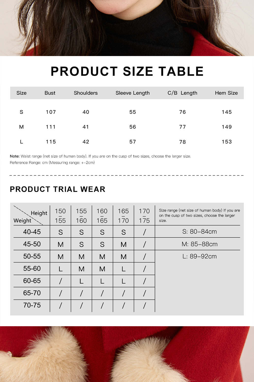 Áo khoác len + Cổ tay áo lông