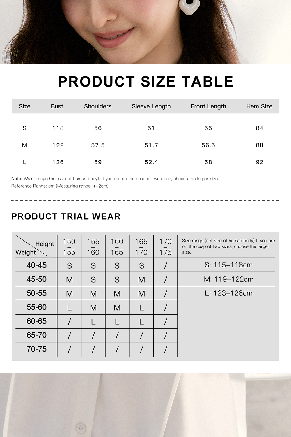 여성용 셔츠와 실크 스카프 세트