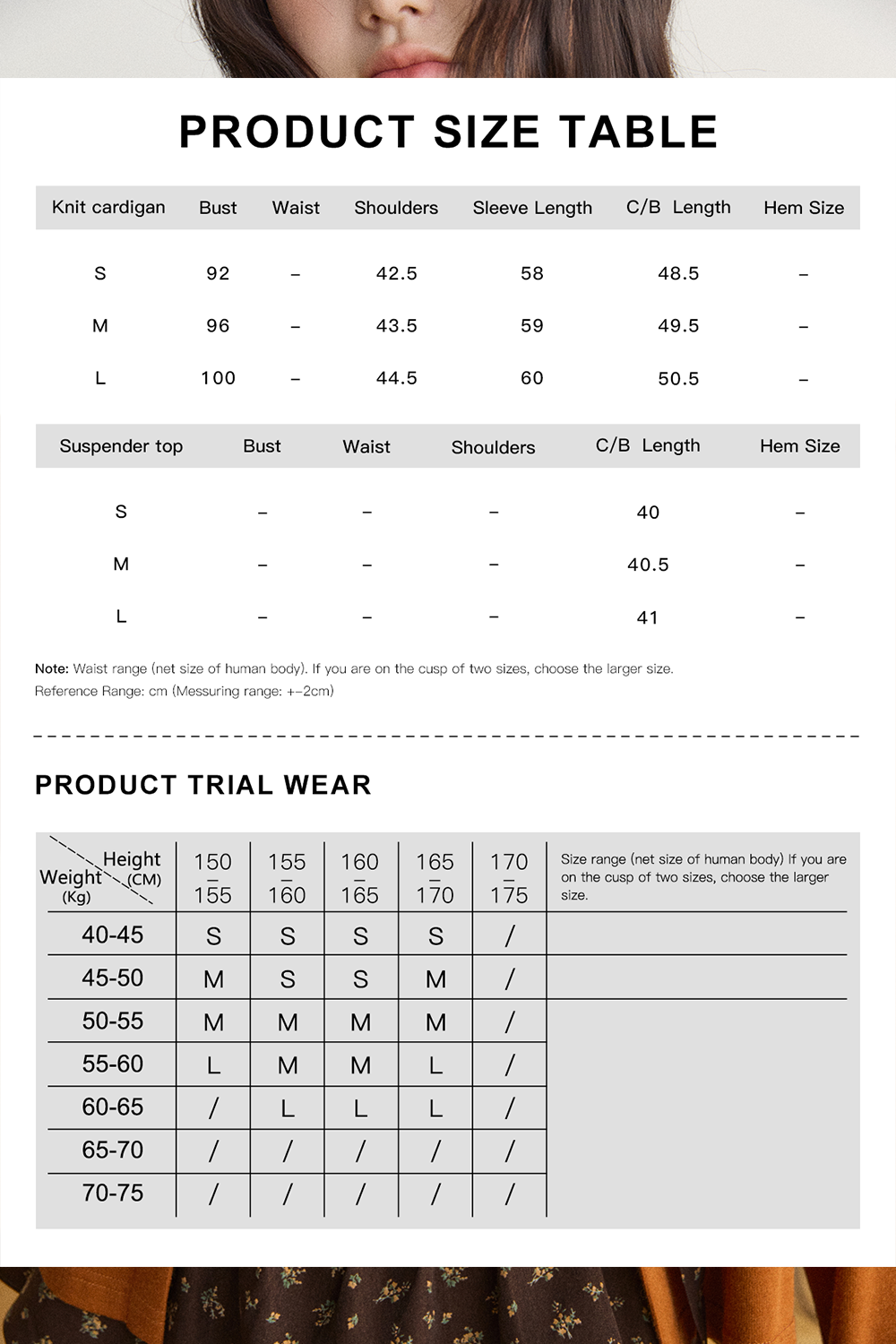 Knit Shirt+Camisole for Women MISHOW
