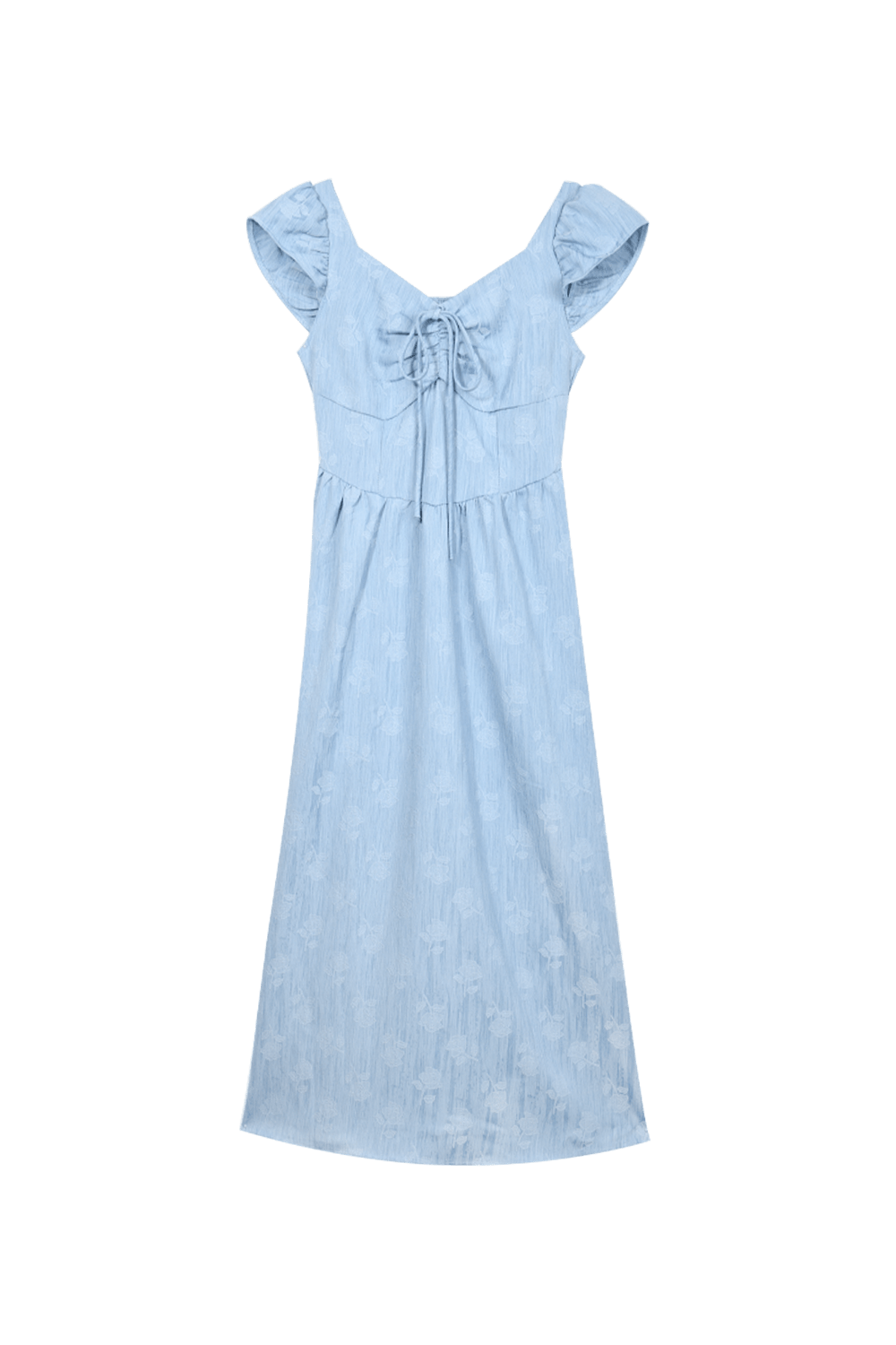 Women's Blue A-Line Short Sleeve Dress