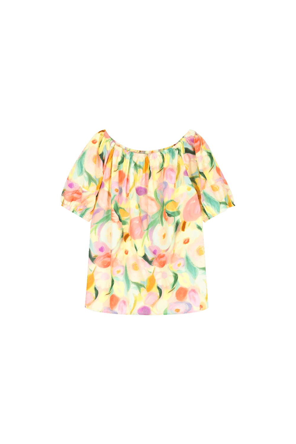 Puff Sleeve Floral Blouse for Women