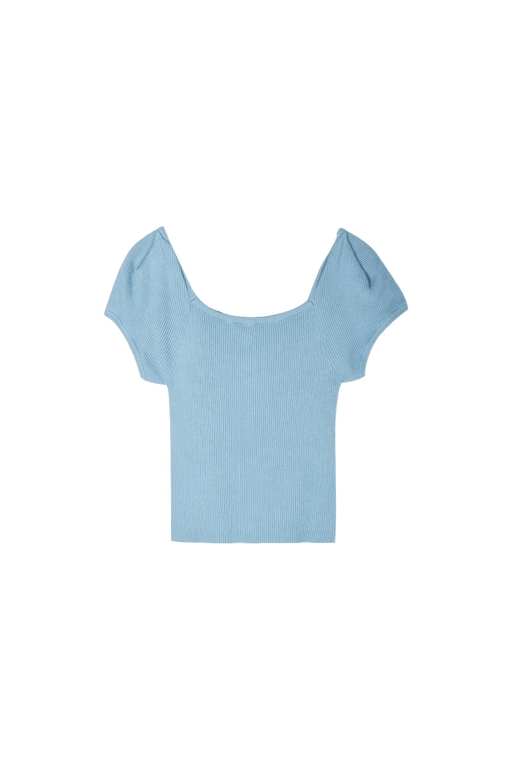 Puff Sleeve Knit T-shirt for Women - Mishow