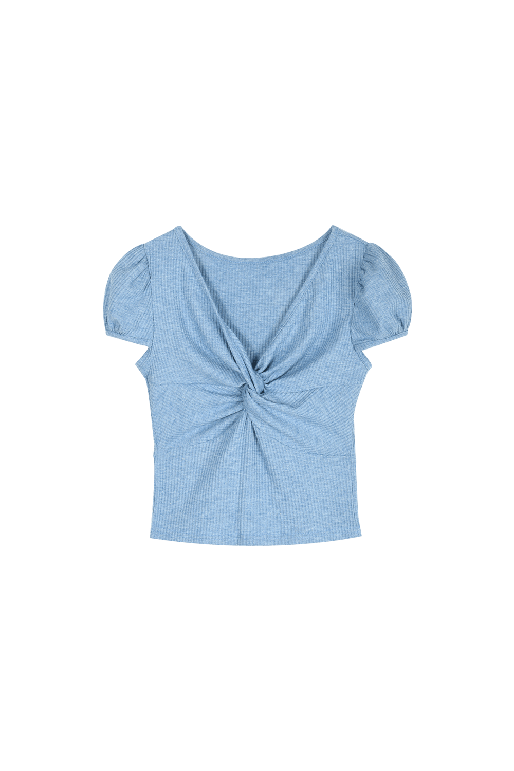 Pleated Design Knit T-shirt for Women