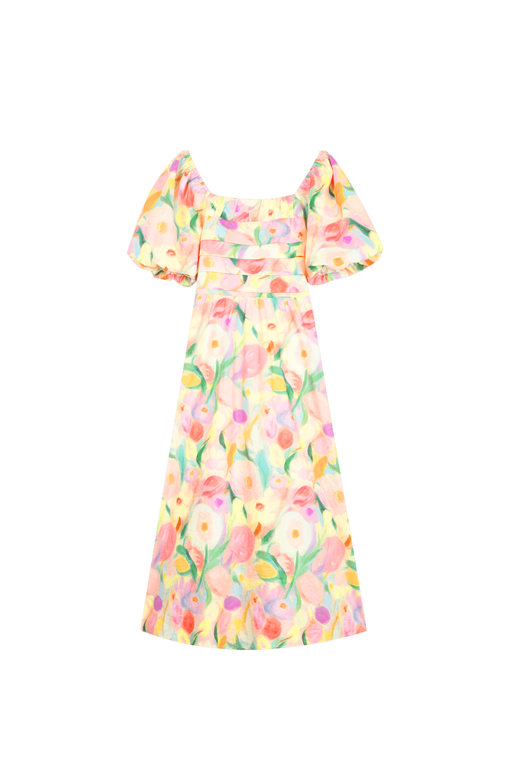 Women' Pink Floral Midi Dress